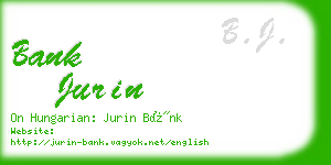 bank jurin business card